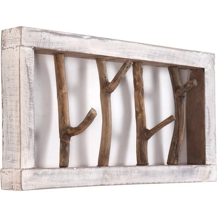 DESIGN DELIGHTS Wandgarderobe GARDEROBENLEISTE LIMB, 45x23cm(BxH) Treibholz Wandgarderobe mit Ästen – Bild 1