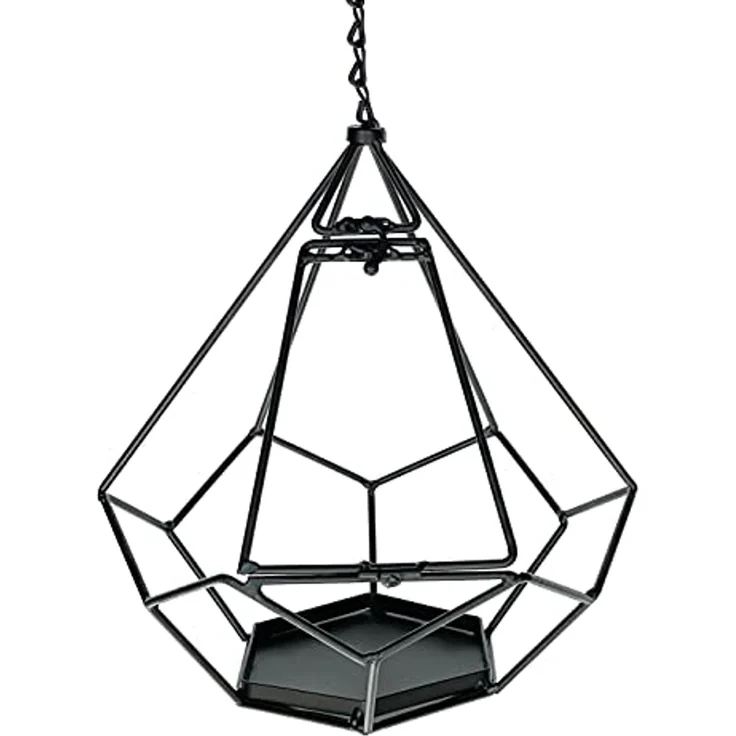 DanDiBo Blumenampel Innen Metall Wand Hängepflanzen 64 cm 96075 S mit Tür 6 Ecken Pflanzenhänger Blumenhänger Topfhänger Blumen Blumentopfhänger Hängetopf – Bild 4