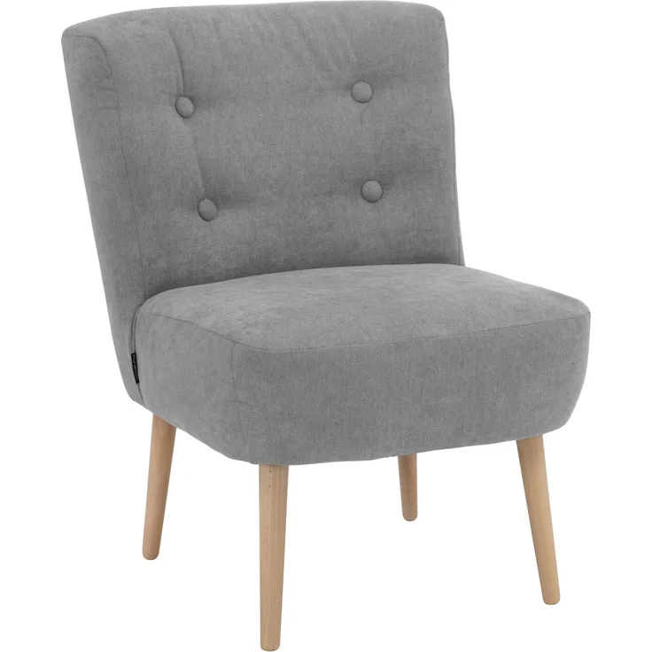 Sessel Kamle Bezug Flachgewebe Buche natur / hellgrau 21642