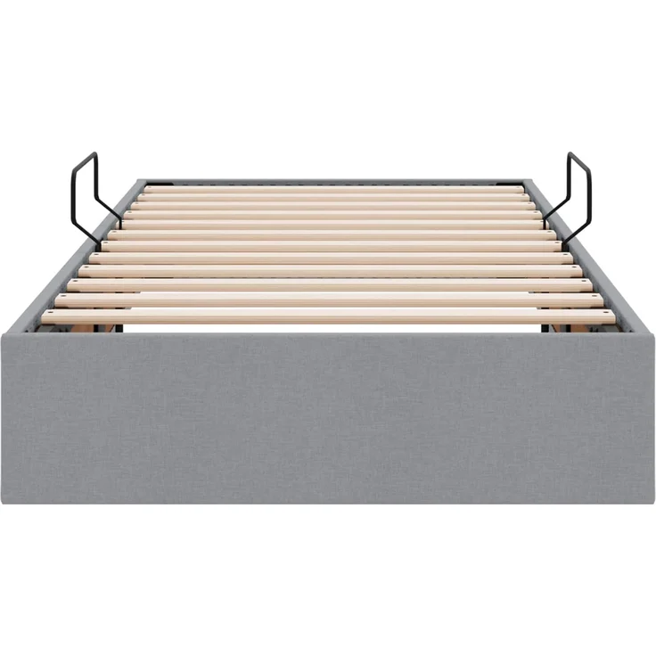 vidaXL Ottoman Bettgestell mit Speicher Hellgrau 90 x 190 cm Stoff 3442790 – Bild 7