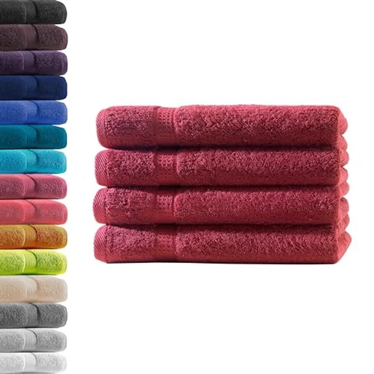 Hometex Premium Textiles Handtuch in Premium Qualität 500 g/m², Feinster Frottier-Stoff 100% Baumwolle, 4x Handtuch, weich, saugfähig, extra schwer & flauschig - TEST BILD TOP MARKE 2025 – Bild 2