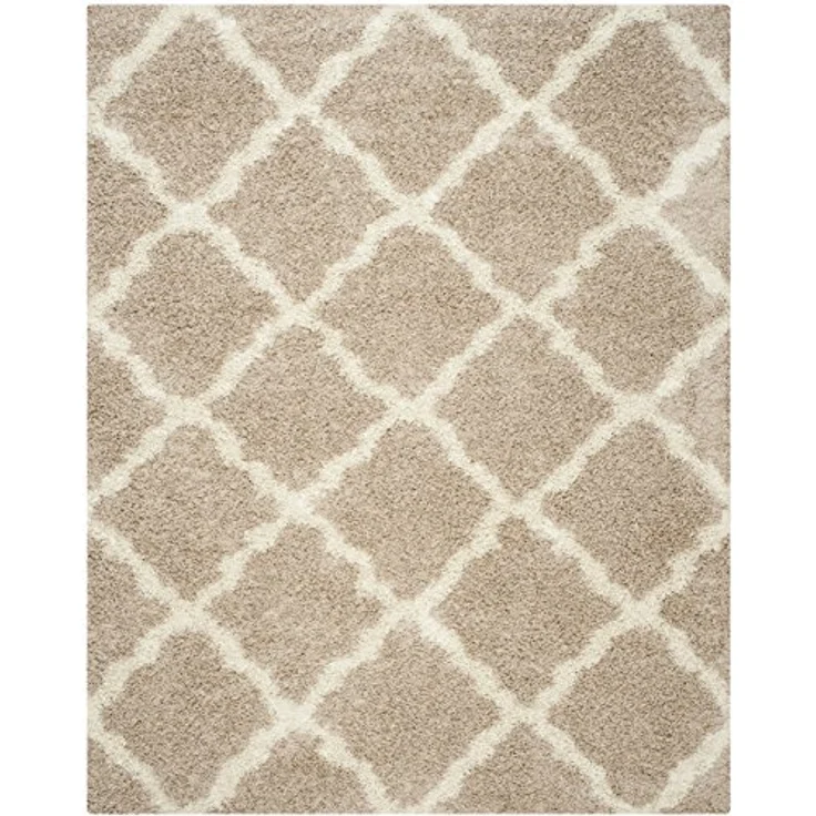 SAFAVIEH Zottelig Teppich für Wohnzimmer, Esszimmer, Schlafzimmer - Dallas Shag Collection, Hoher Flor, Beige und Elfenbein, 240 x 300 cm – Bild 3