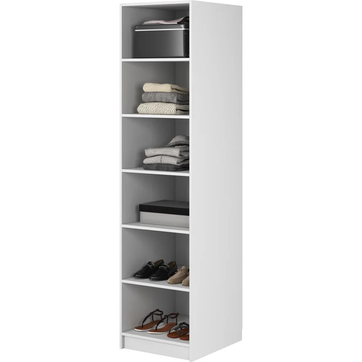 Selsey 'Moonir' Kleiderschrank 1-türig mit Regalen, weiß 200 x 50 x 57 cm – Bild 4