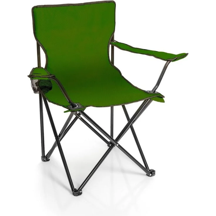 BigDean Campingstuhl Faltstuhl Campingstuhl Anglerstuhl Getränkehalter Klappstuhl (Packung, 1 St), Grün, Klappbar, Getränkehalter, Tragetasche – Bild 2