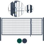 HOME DELUXE Doppelflügel Gartentor ADITUS - 100 x 350 cm Anthrazit