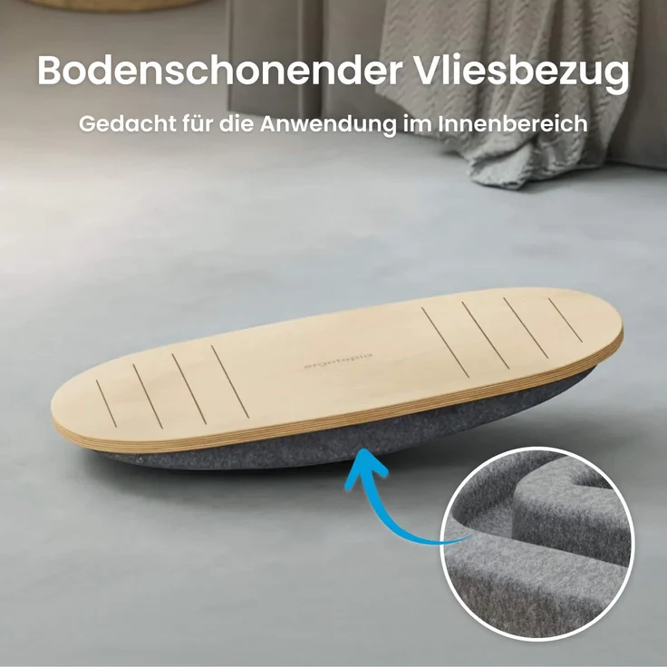 Ergotopia Balance Board Grau | Ergonomisches Wackelbrett für Büro, Homeoffice & Steharbeitsplatz | Gleichgewicht, Haltung & Rücken – Bild 7