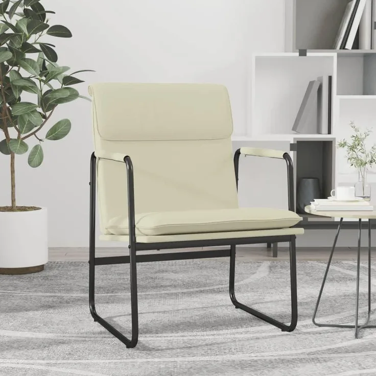 vidaXL Loungesessel Creme 55x64x80 cm Kunstleder 351361