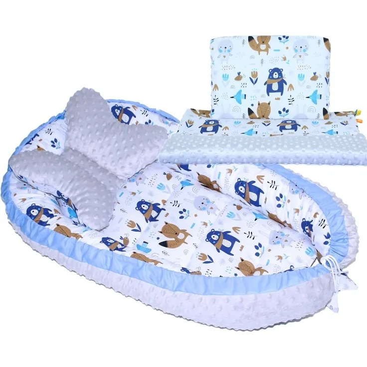 Primawela Bettnestchen Baby MINKY Nestchen Kokon Kuschelnest Kissen Decke Schmetterlingkissen