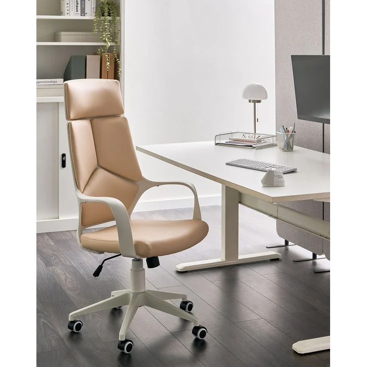 Bürostuhl DELIGHT II Kunstleder Hellbeige – Bild 3