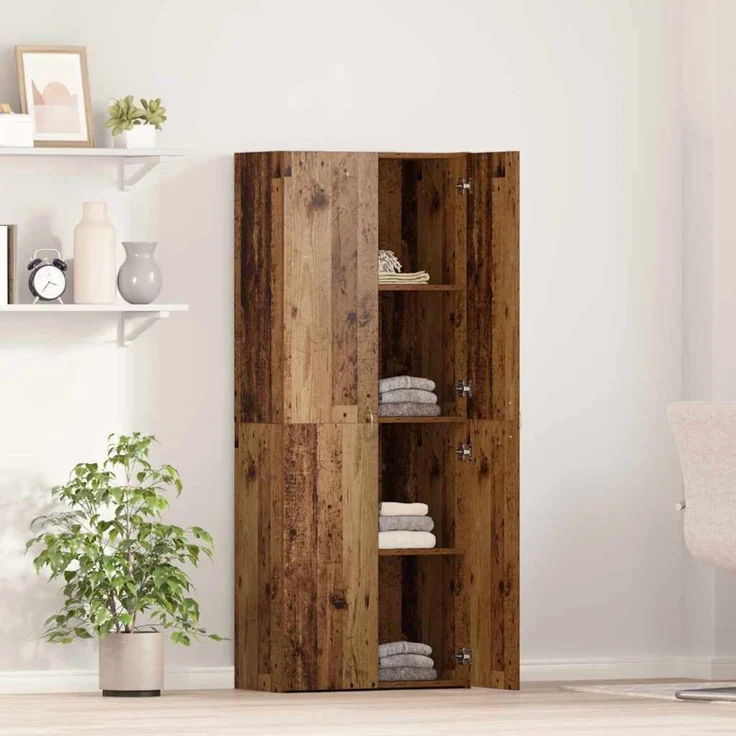 vidaXL Büroschrank Altholz 60 x 32 x 152,5 cm Holzwerkstoff 3365558 – Bild 4