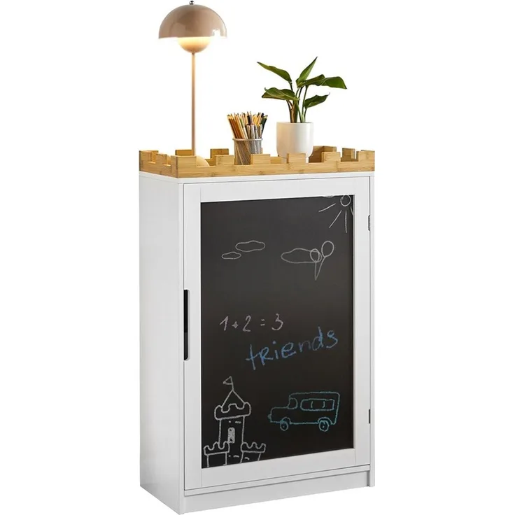 SoBuy KMB43-W Spielzeugkiste, MDF, Lackiert, Weiß, 63 x 100 x 30 cm