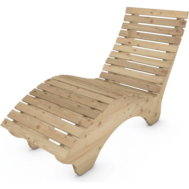 Relaxliege "Ruhe-Vroni" (Lärche) 2-teilig stehend Breite 70 cm – Bild 2
