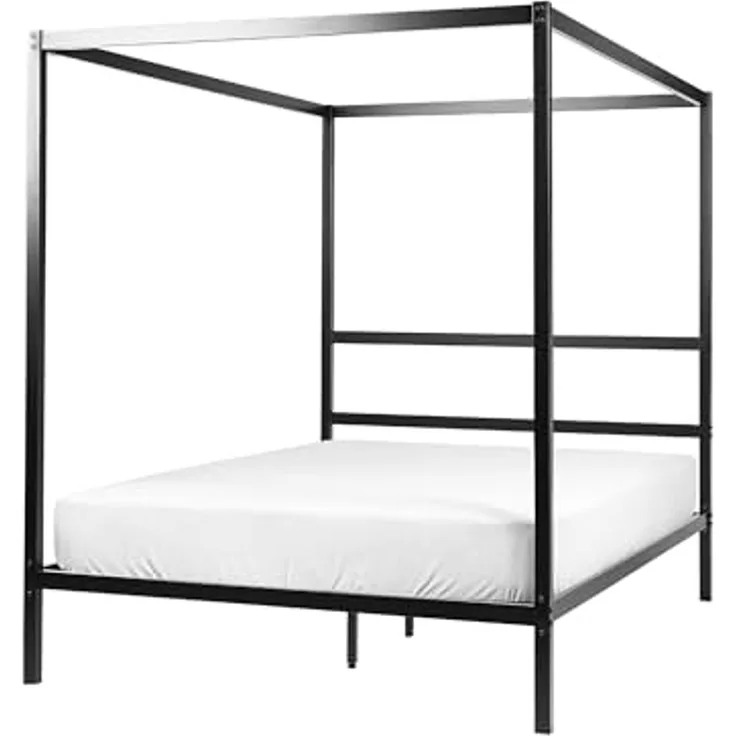 Bett mit Lattenrost LESTARDS 140 x 200 cm Metall Schwarz