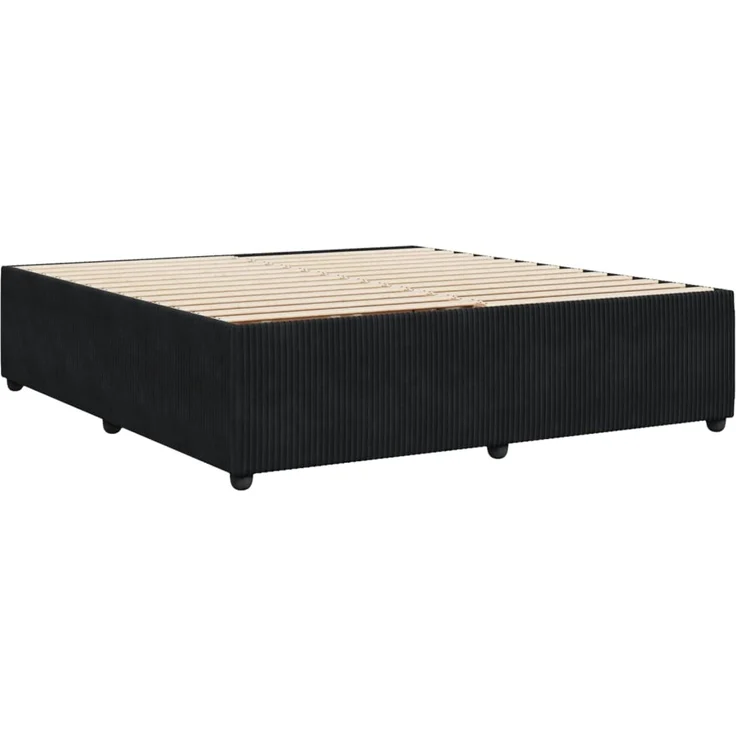 vidaXL Bettgestell ohne Matratze Schwarz 180x200 cm Samt 3285026 – Bild 6