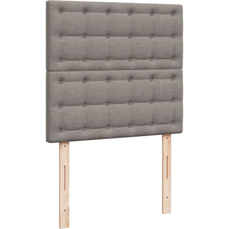vidaXL Boxspringbett mit Matratze Taupe 90x190 cm Stoff 3293453 – Bild 9