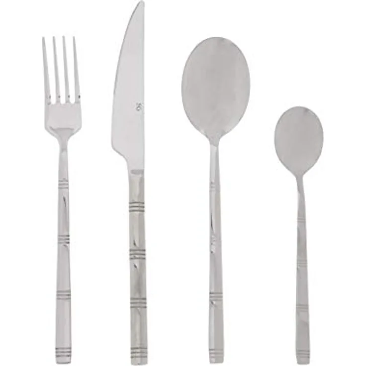 Menagere Inox Borah Secret de Gourmet Besteckset, Edelstahl, mit dekoriertem Griff, 24-teilig - Secret de Gourmet