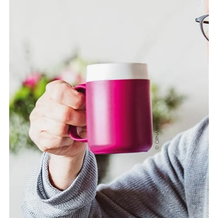 Ornamin Schnabelbecher Becher mit Trink-Trick mit Schnabelaufsatz/Trinkaufsatz, 2-tlg, Kunststoff, Trinkhilfe l Alltagshilfe l bruchstabil l BPA-frei l Made in Germany – Bild 8