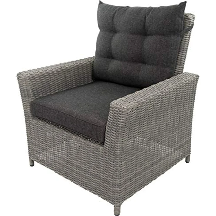 Asti Dininglounge, Polyrattan, grau, für 7 Personen – Bild 5