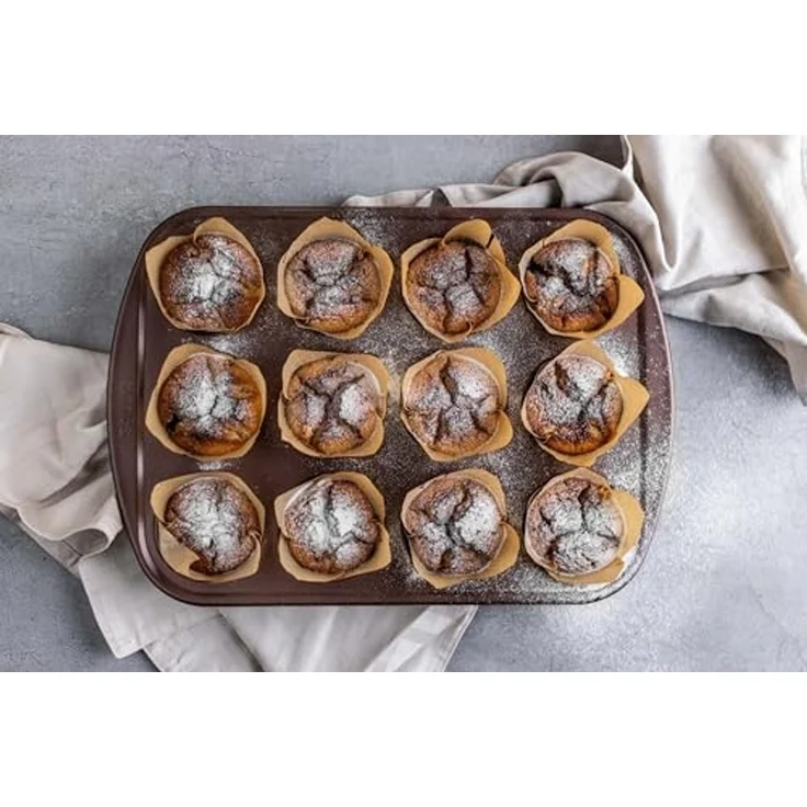 Sallys Muffinform XXL - für 12 XXL extra hohe Muffins, 28 x 40 x 4,5 cm, spezielle Antihaftbeschichtung – Bild 4