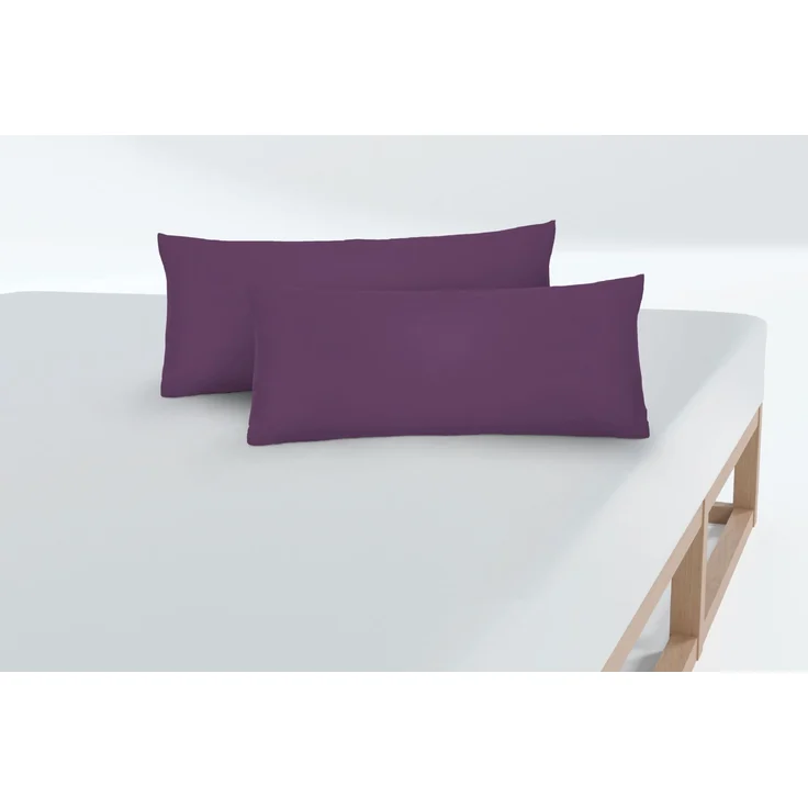 biberna Feinjersey-Kopfkissenbezug, dunkel violett, 40x80 cm – Bild 4