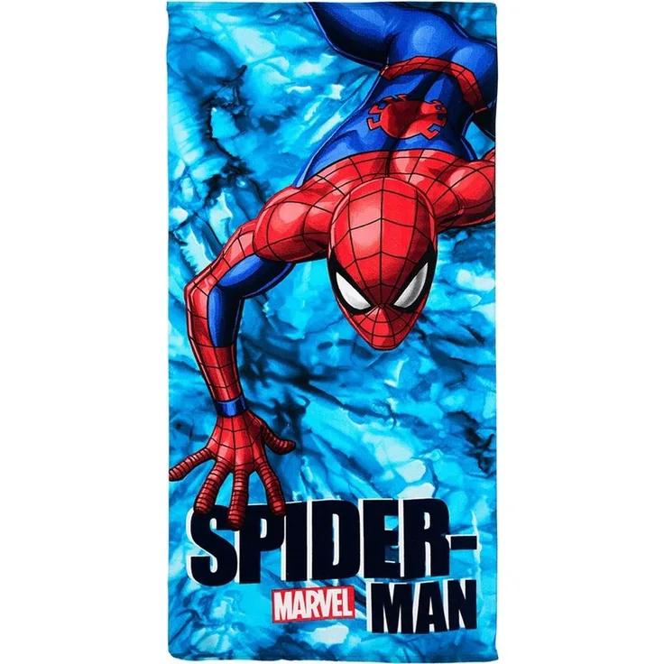 Spider-Man Badetuch 70x140 cm, Marvel Strandtuch Handtuch Kinder Jungen