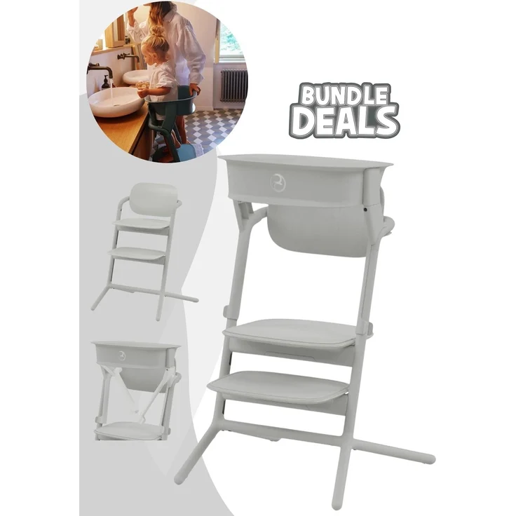 Cybex Lemo Hochstuhl inkl. Learning Tower / Lernturm-Aufsatz Suede Grey – Bild 2