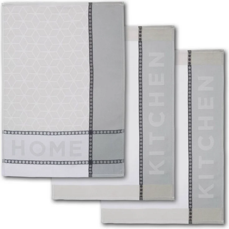 Dyckhoff Geschirrtuch HOME / KITCHEN, Maße je Tuch ca. 50x70 cm, (Set, 6-tlg), mit zwei verschiedenen Motiven – Bild 5