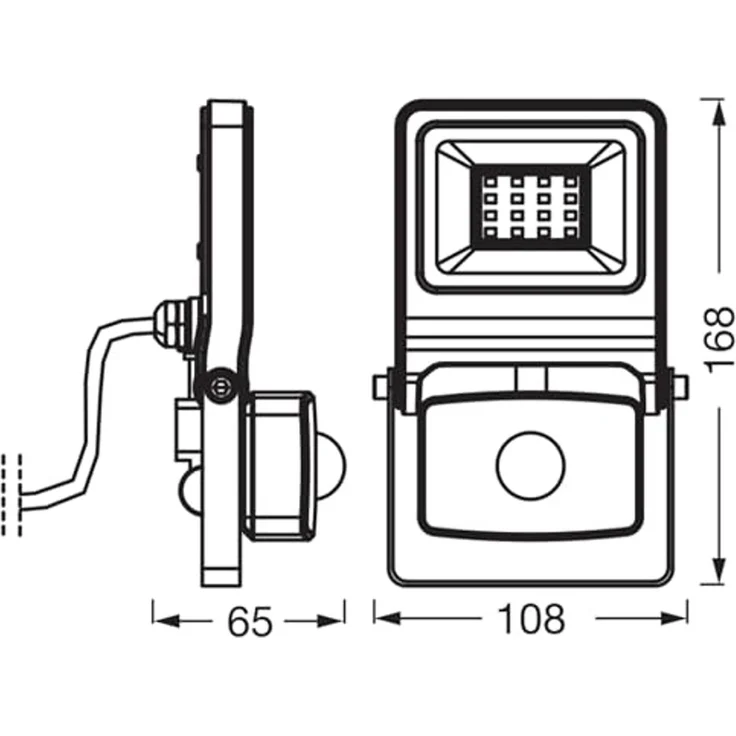 Osram Außenleuchte Endura Flood Bewegungsmelder 10W PCR dunkelgrau warmweiß – Bild 3