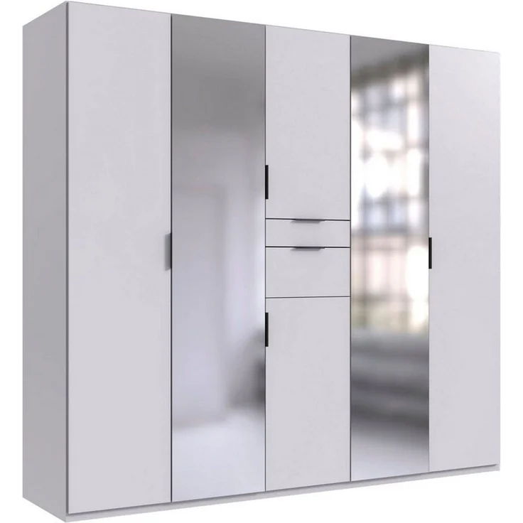 Drehtürenschrank Moldau Kleiderschrank mit Spiegel Ausführung weiß – Bild 5