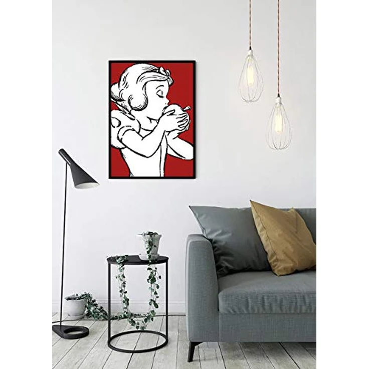 Komar Disney Wandbild Snow White Apple Bite, Kunstdruck für Kinderzimmer, rot, 50x70cm, ohne Rahmen – Bild 5