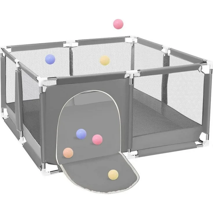 Comomy Laufgitter, Baby Krabbelgitter Schutzgitter Laufgitterzelt 128 x 128 x 66 cm