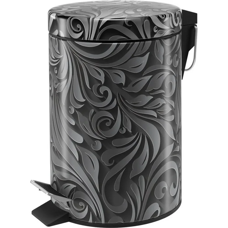 Sanilo Kosmetikeimer Floral, 3 Liter, Bad Mülleimer mit Absenkautomatik & Innenbehälter