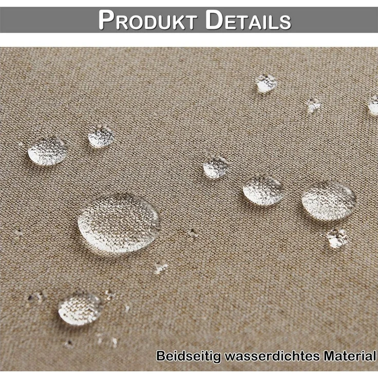 SERBASIC Outdoorvorhang 100% Blickdicht Sonnenschutz Wasserdicht Hohe Dichte Gardine (2 St), 1/2 Stücke mit Ösen Vorhang für Außen Garten Terrasse Pavillon – Bild 3