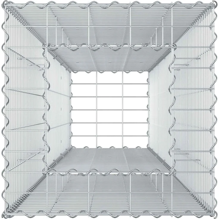 vidaXL Gabionen Hochbeet Silber 50 x 50 x 150 cm Verzinkter Stahl 42033332 – Bild 7