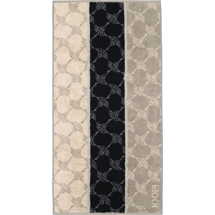 JOOP! Handtuch Cornflower Stripes Frottierkollektion - Walkfrottier Grau 50x100cm – Bild 1