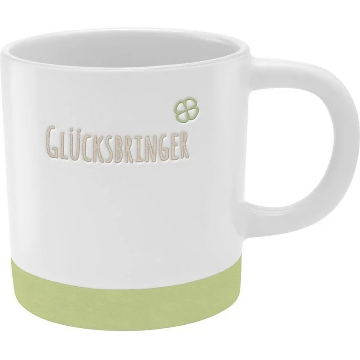 GRUSS & CO Tasse mit Gravur "Glücksbringer" | Steinzeug, 40 cl, mehrfarbig | Geschenk Glück | 48432 – Bild 1