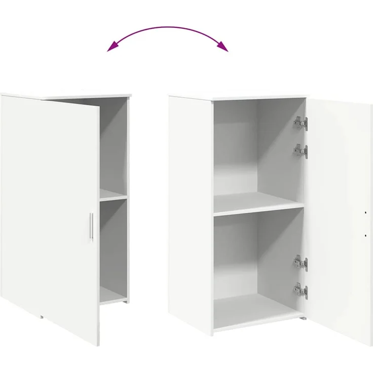 vidaXL Lagerschrank Weiß 50x45x103,5 cm Holzwerkstoff 859042 – Bild 8