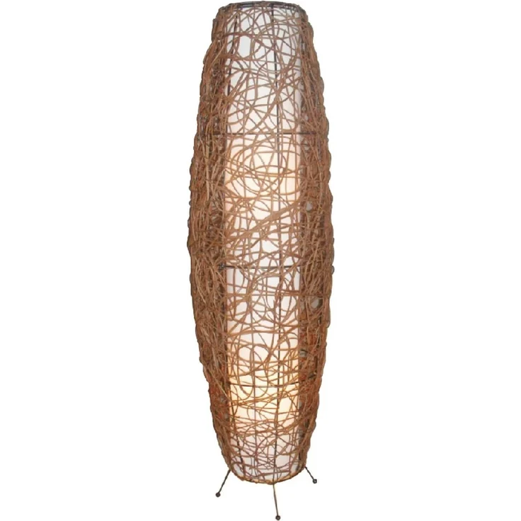 Lindby Stehlampe Nias, Holz Braun IP20, 2 x 10 W LED – Bild 1