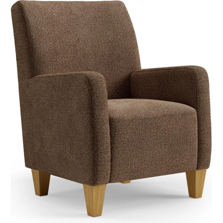 Cavadore Sessel Vida / Polstersessel im trendigen Design / 74 x 93 x 81 / Chenille, Rotbraun