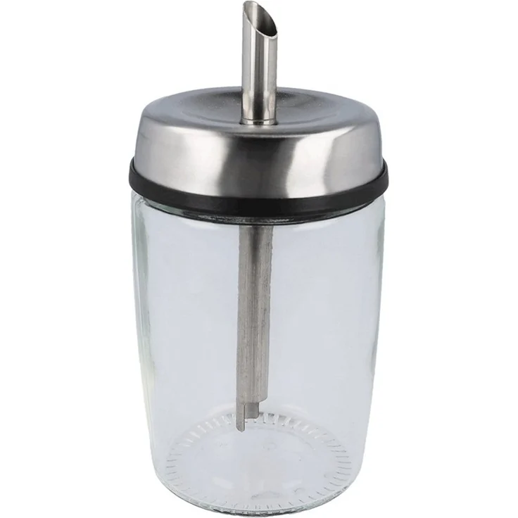 EUROHOME Zuckerstreuer Zuckerspender aus Glas und Edelstahl mit Schütttülle, (1-tlg), Zuckerglas - Küchenhelfer Haushaltshelfer – Bild 1