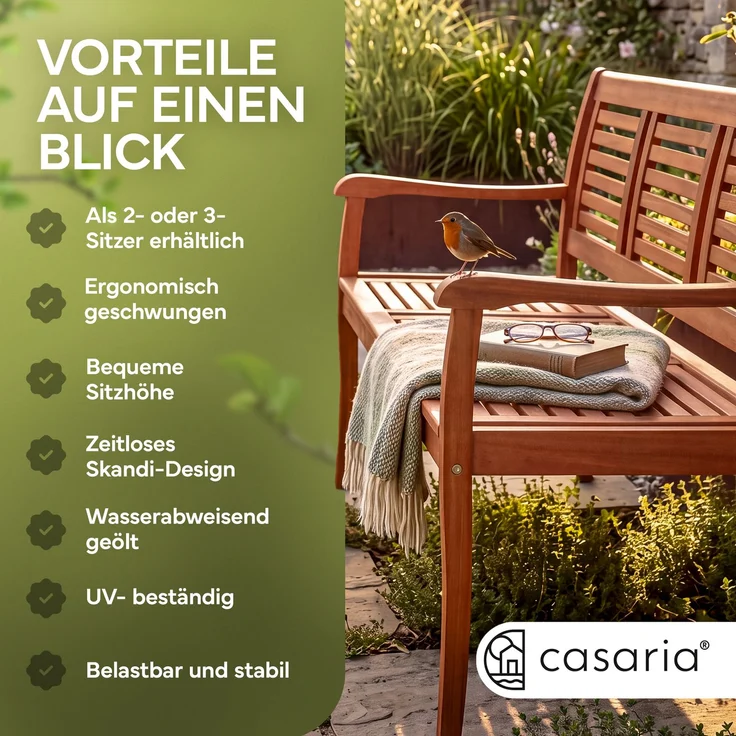 Casaria Balkontisch Balkonhängetisch Balkon Tisch klappbar Akazie Holz – Bild 8