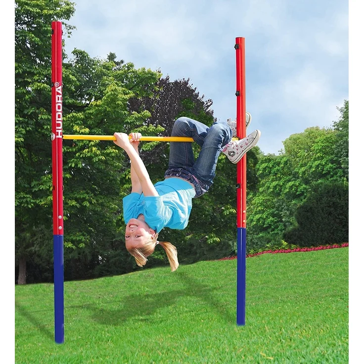 Hudora 64000 'Turn-Reck Fabian', ab 6 Jahren, bis 100 kg belastbar, rot/blau – Bild 4
