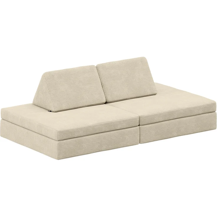 Bellabino 'Nile' Spielsofa mit Toren, 8-tlg, Cord, beige, faltbare Kindercouch, abnehmbarer & waschbarer Bezug, Kindersofa aus Schaumstoff, Oeko-Tex zertifiziert – Bild 11