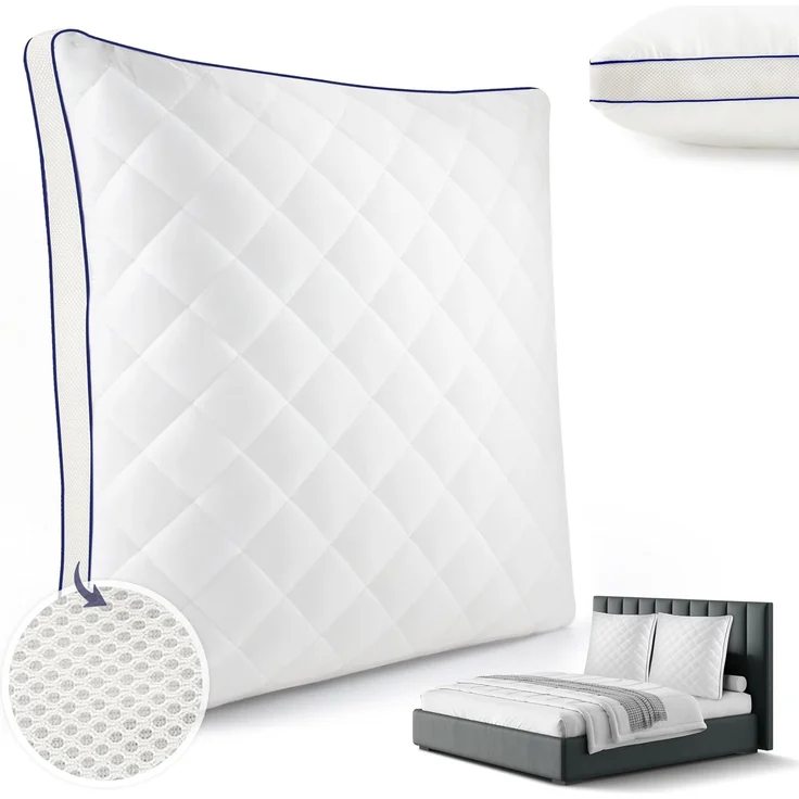 Gentle North Microfaserkissen Kopfkissen in Hotelqualität flauschige, gut gefüllte Schlafkissen, Füllung: Polyester, Rückenschläfer, Seitenschläfer, Bauchschläfer, Seitschläfer – Bild 1