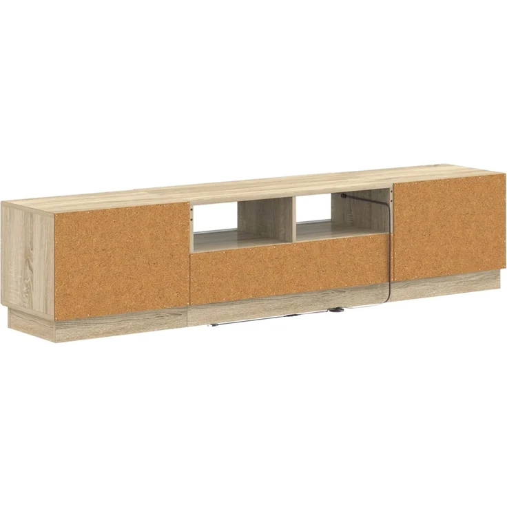 vidaXL LED-TV-Schrank HOORN 3 stk. Sonoma-Eiche Holzwerkstoff 3416840 – Bild 6