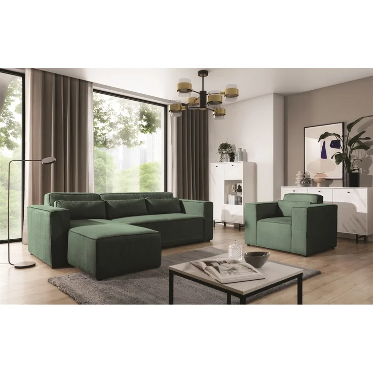 Sessel Designersessel WALDO in Stoff Poso Grün – Bild 3