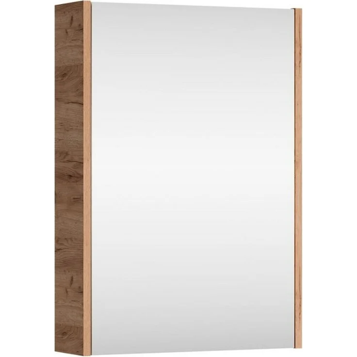 Planetmöbel Badezimmerspiegelschrank Spiegelschrank 50cm Gold Eiche – Bild 4