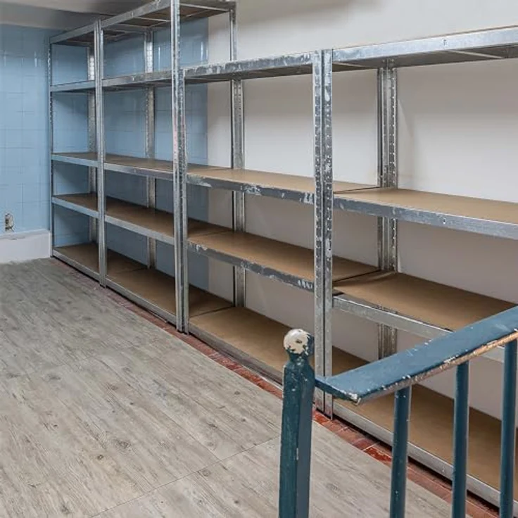 Wiltec Set 2X Schwerlastregal 160 x 60 x 180 cm, 175kg/Ablage, Steckregal verzinkt aus Stahl, Lastenregal mit 4 Ablagen, Werkstattregal – Bild 6