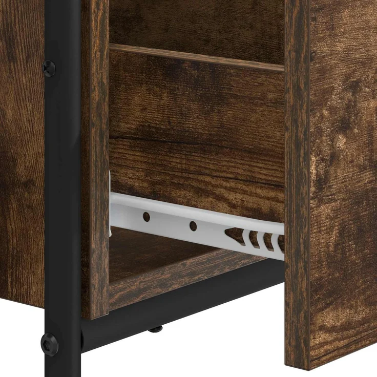 vidaXL Schreibtisch mit Stauraum Räuchereiche 131,5 x 50 x 75,5 cm 8008046 – Bild 8