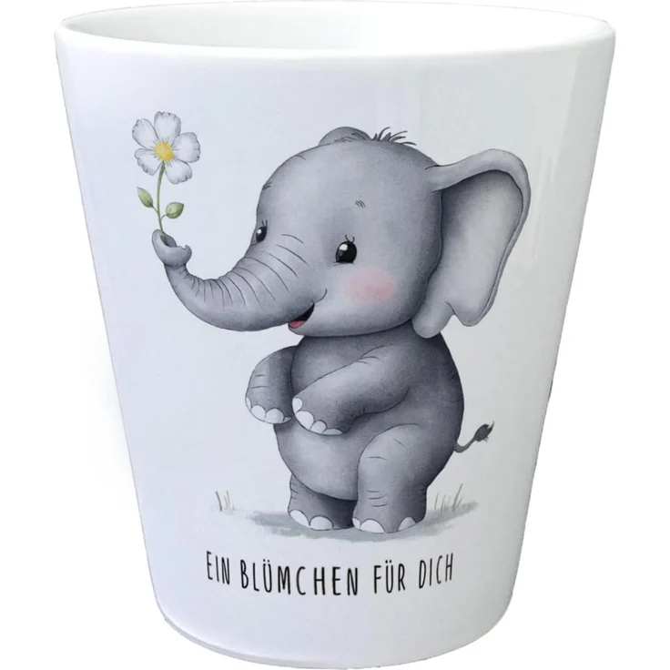 speecheese Blumentopf Grauer Elefant - Blümchen für dich Blumentopf – Bild 1